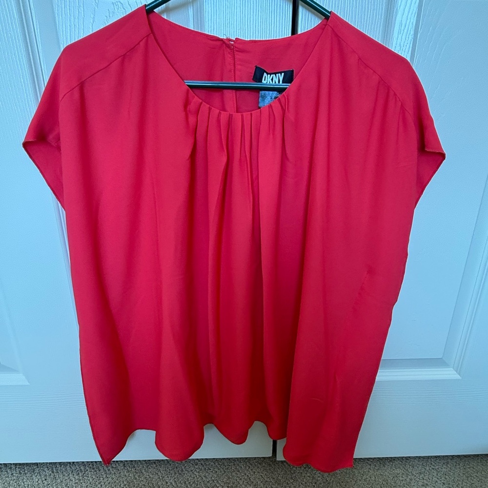 DKNY Women's Bold Red Blouse